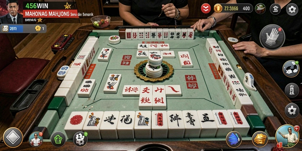 Tampilan gameplay Mahjong seru di 456WIN dengan grafis yang menarik.