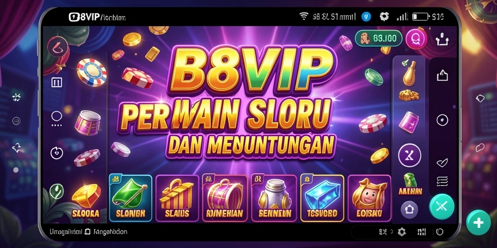 Screenshot gameplay B8VIP dengan grafis slot yang mengesankan.