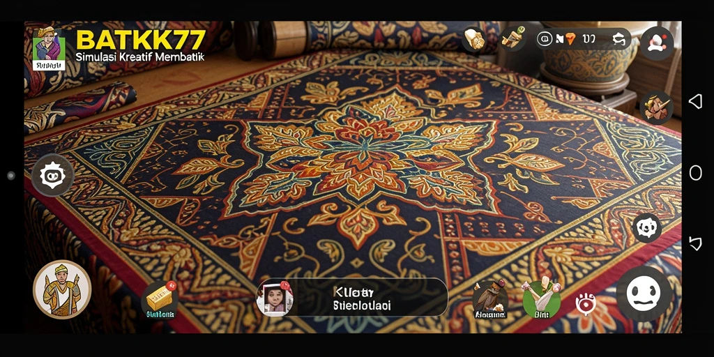 Screenshot gameplay BATIK77 yang menunjukkan proses membatik.