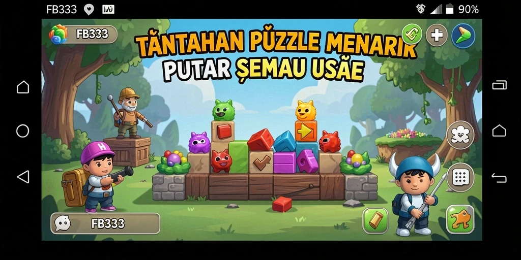 Tangkapan layar FB333 menunjukkan gameplay menantang dalam teka-teki puzzle.