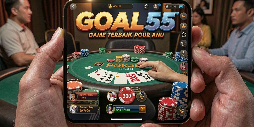 Tampilan menarik dari gameplay poker di GOAL55.