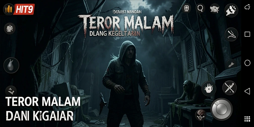 Screenshot dari gameplay HIT9 yang penuh kegelapan dan ketegangan.