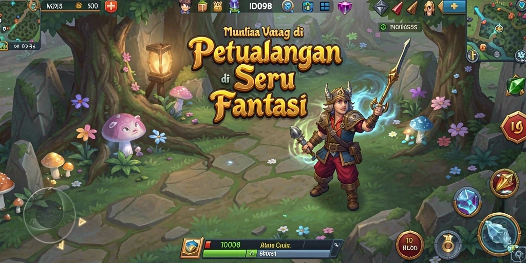 Screenshot menampilkan aksi pertarungan epik dalam game RPG ID098.