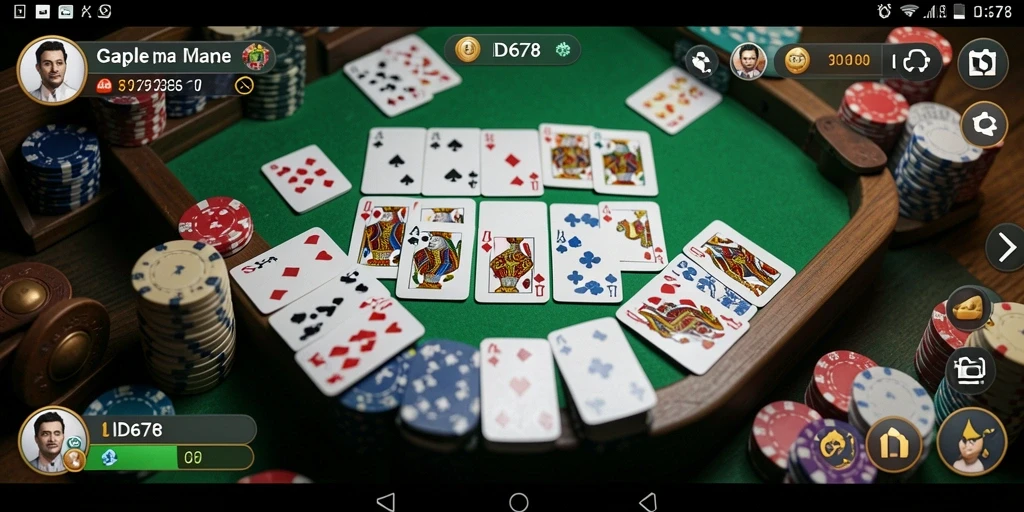 Screenshot menunjukkan gameplay seru Gaple di ID678.