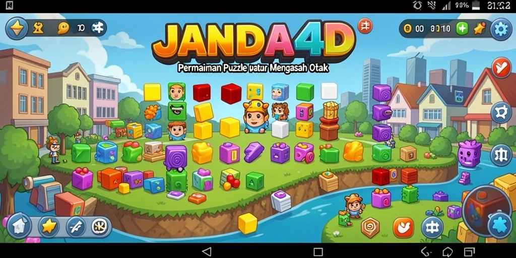 Tampilan gameplay menarik dari JANDA4D yang menantang otak.