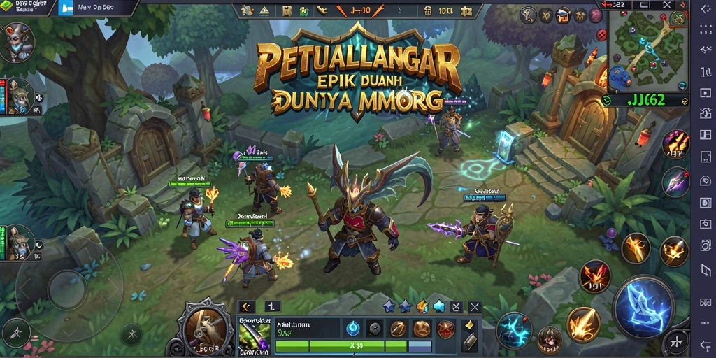 Gameplay seru di dunia fantastis JJ62 dengan berbagai petualangan.