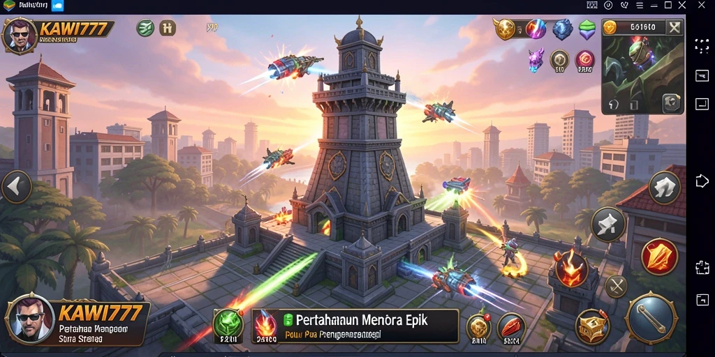 Gameplay KAWI777 yang menegangkan dalam pertahanan menara.