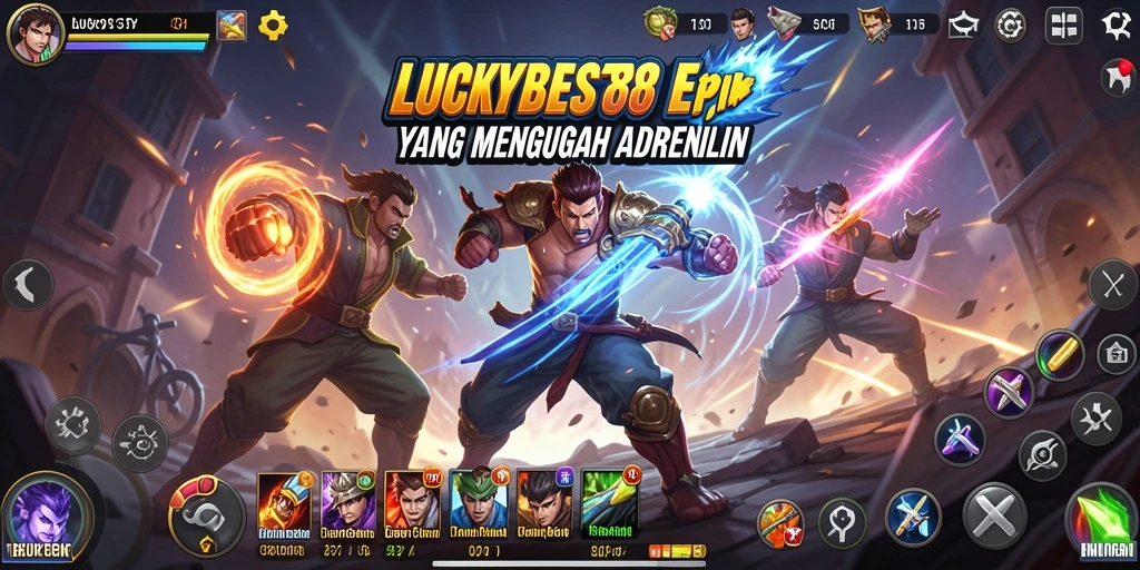 Screenshot utama LUCKYBEST88 menampilkan aksi pertarungan yang mendebarkan.