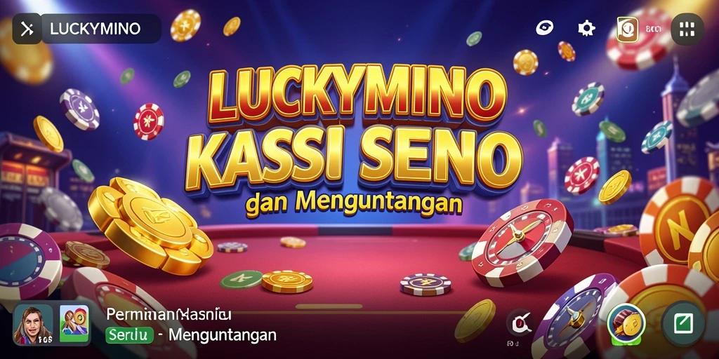 Tampilan gameplay menarik dari LUCKYMINO dengan berbagai permainan Kasino.
