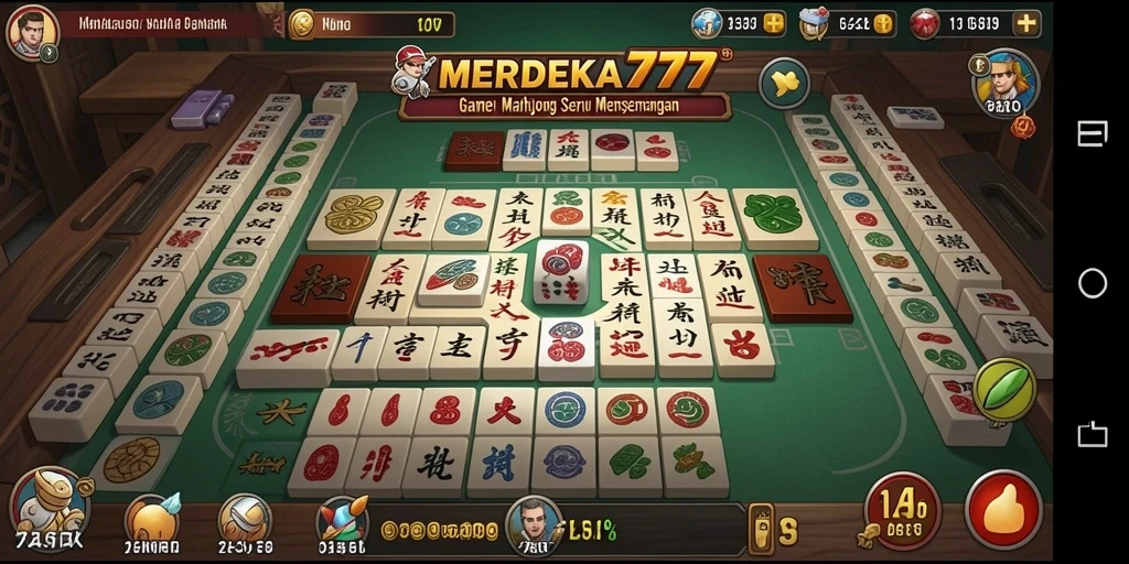 Tampilan gameplay MERDEKA777 yang menampilkan keseruan permainan Mahjong.