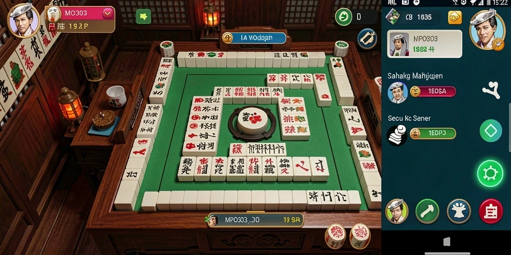 Tampilan gameplay menarik dari MPO303 yang menampilkan permainan Mahjong yang seru.