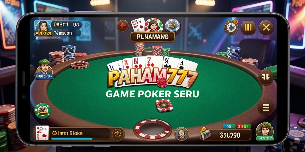 Screenshot utama PAHAM777 menampilkan gameplay seru Poker dengan pemain yang terlibat.