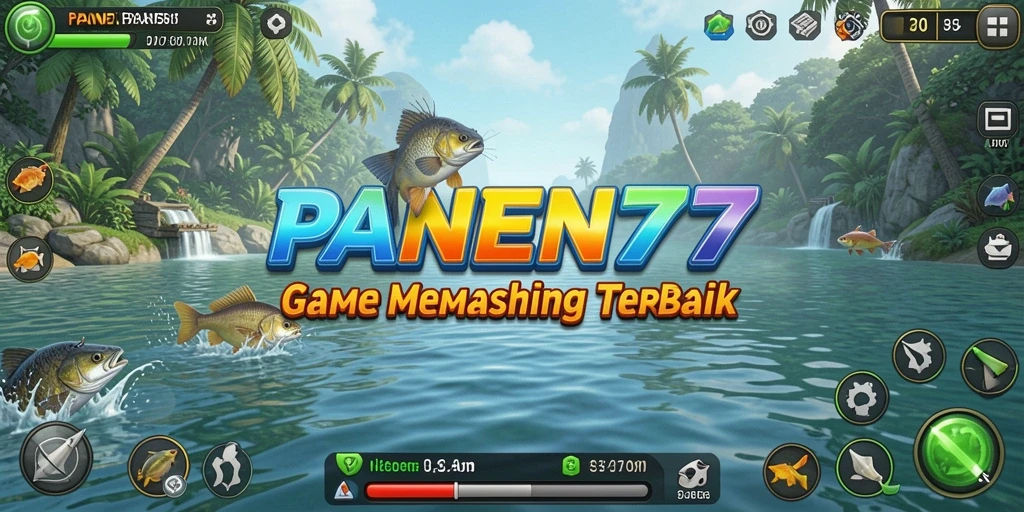 Tampilan gameplay PANEN77 yang menarik saat memancing di laut.