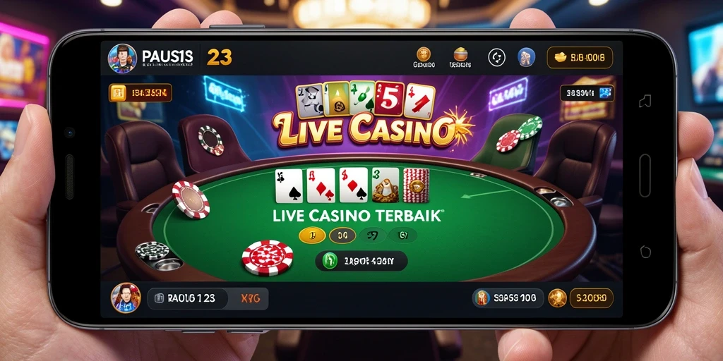 Tampilan menarik dari gameplay Live Casino PAUS123 dengan dealer langsung.