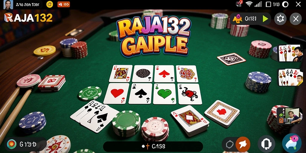 Screenshot gameplay Gaple RAJA132 yang seru dan menarik.
