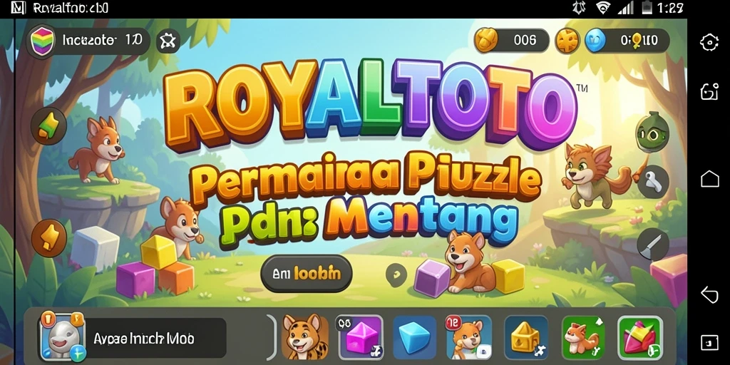 Tampilan gameplay ROYALTOTO dengan tantangan puzzle menarik.