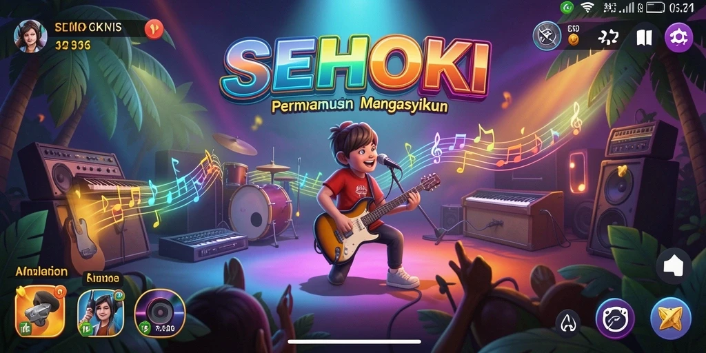 Tampilan gameplay yang menarik dan interaktif di SEHOKI.