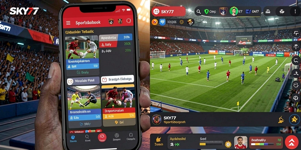 Tampilan screenshot utama SKY77 saat melakukan taruhan olahraga