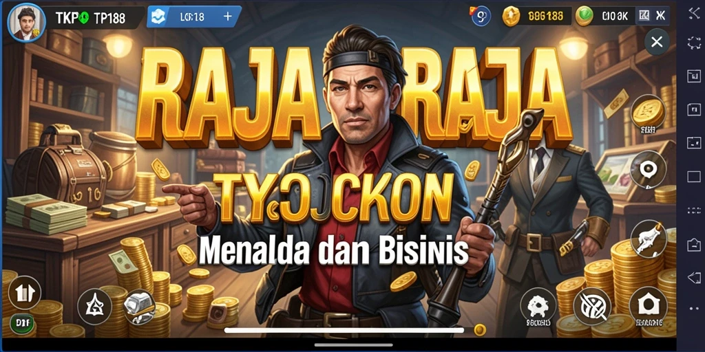 Screenshot gameplay TKP188 menampilkan aksi manajemen bisnis yang seru.