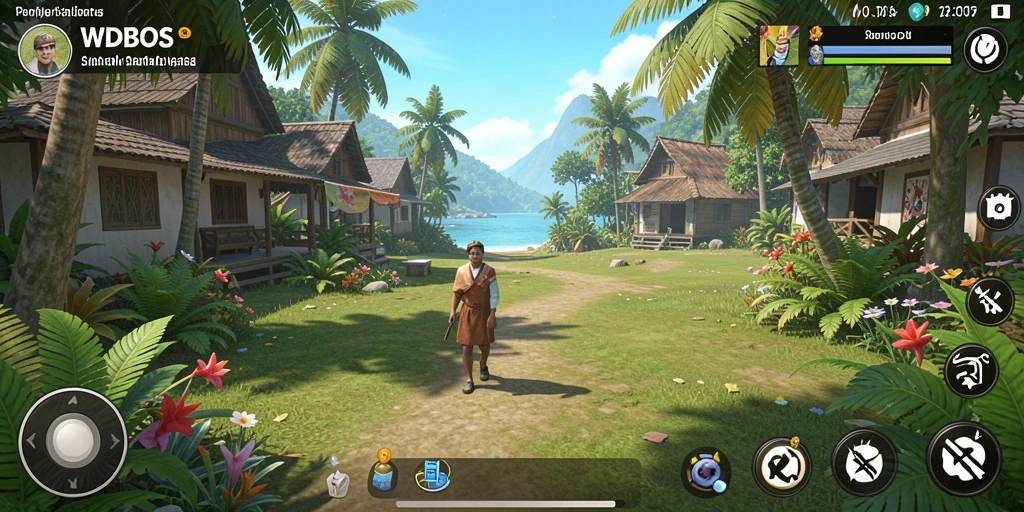 Tampilan gameplay WDBOS yang menarik dan penuh warna.