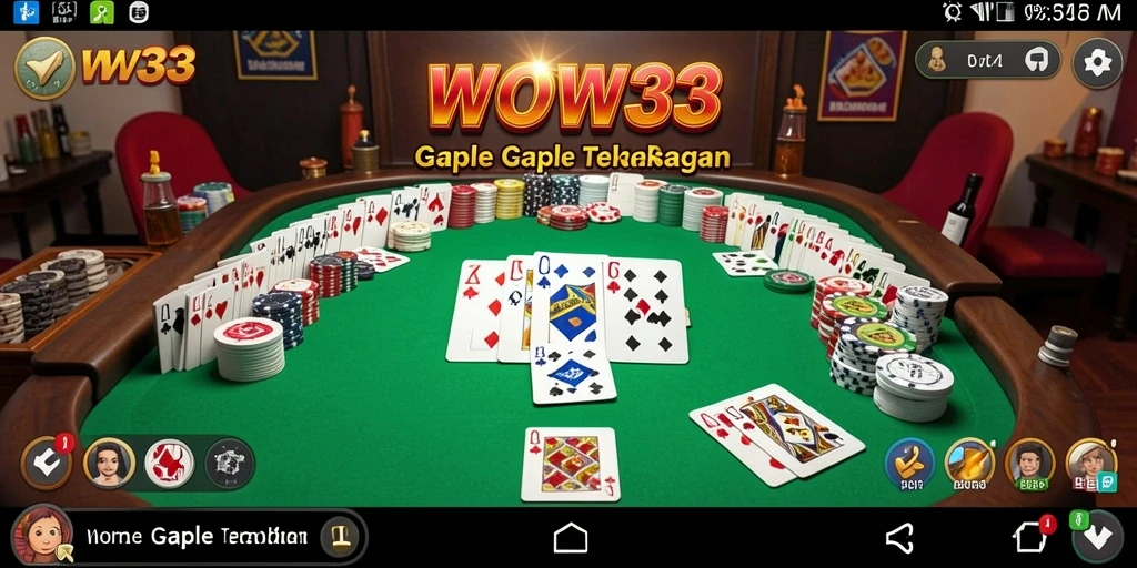 Tampilan gameplay Gaple yang seru dan menantang.